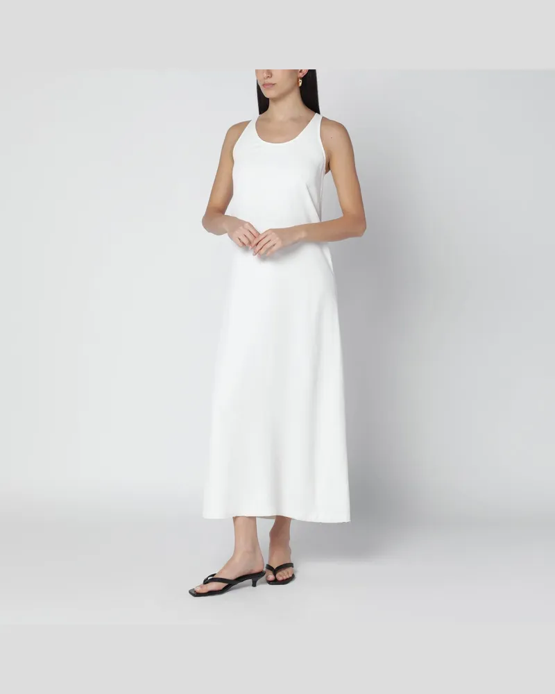 Totême Weißes ärmelloses Midikleid 
