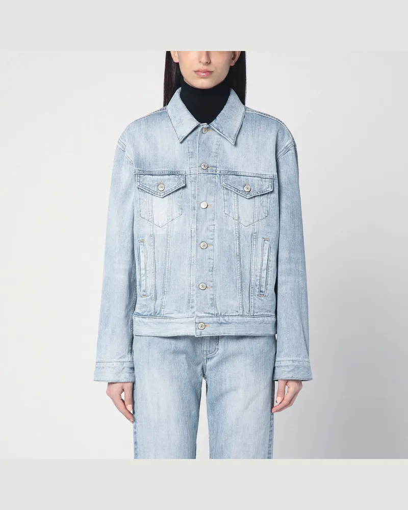 Balenciaga Hellblaue Jeansjacke aus Denim Light