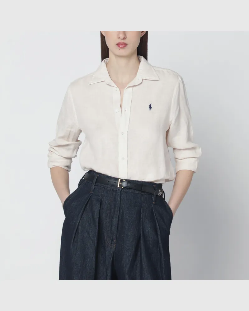 Ralph Lauren Cremefarbenes Leinenhemd 