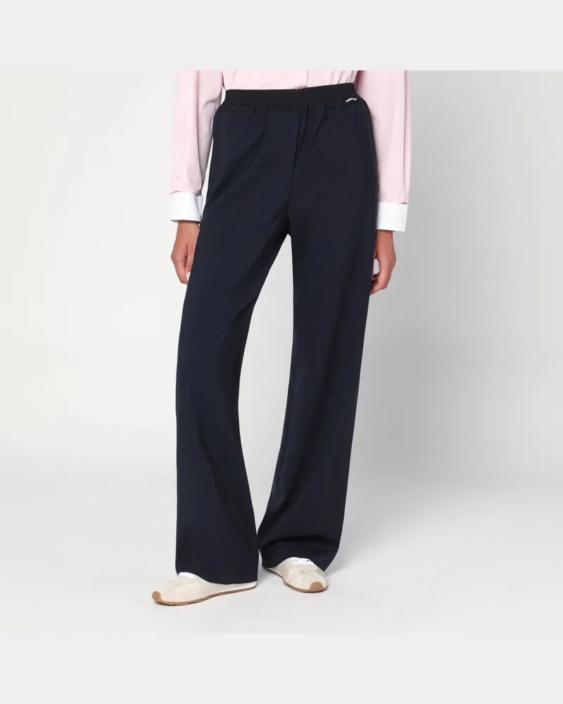 Miu Miu Blaue Hose aus Wolle Multicolor