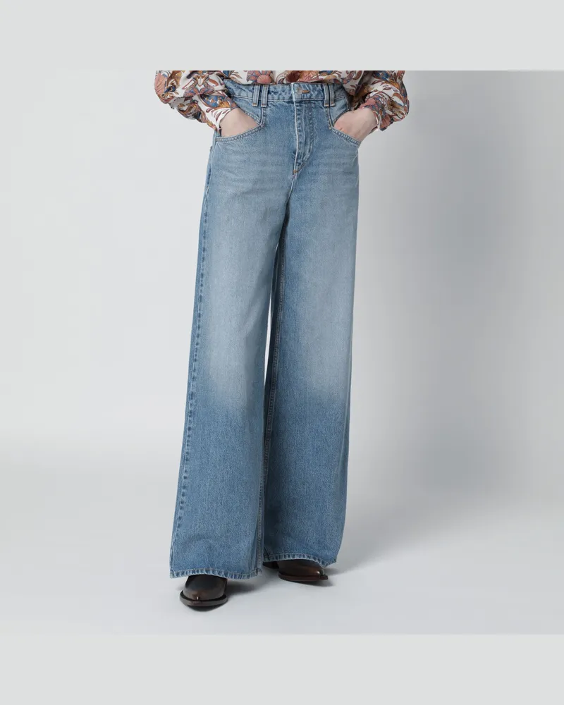 Isabel Marant Hellblaue Lemony Jeans mit weitem Bein Light