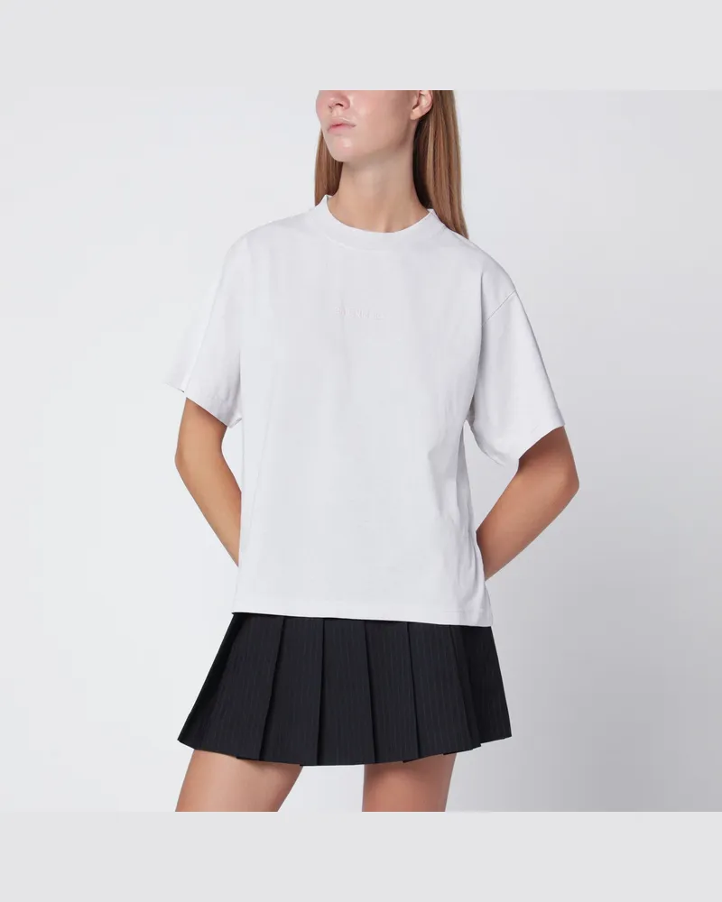 Balenciaga Weißes T-Shirt  Back Medium Fit White