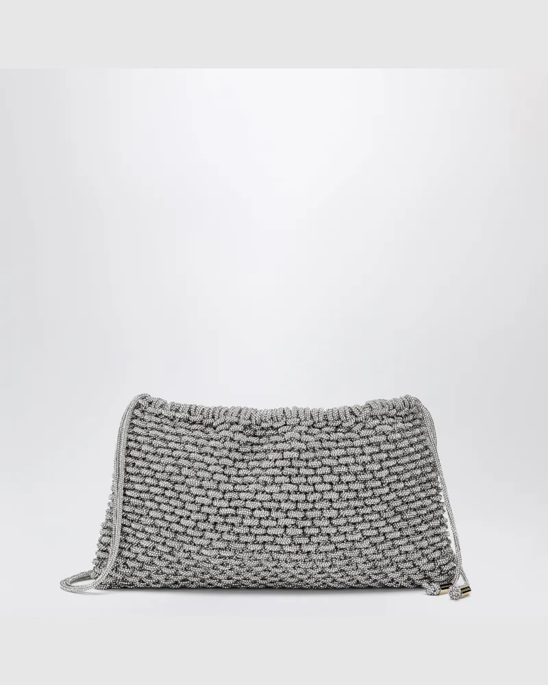 HIBOURAMA Penelope Schmucktasche silber mit Kristallen Metal