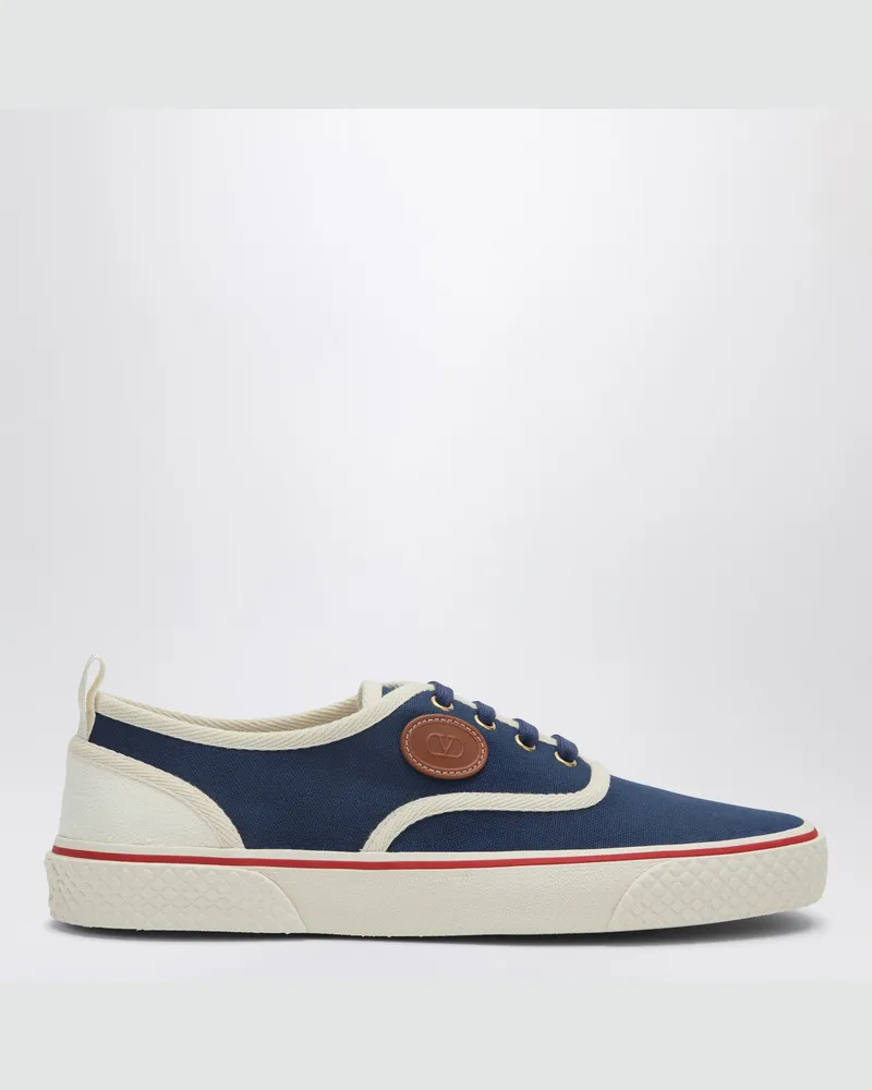 Valentino Garavani Sneakers Nojoke aus blauem und weißem Canvas Light