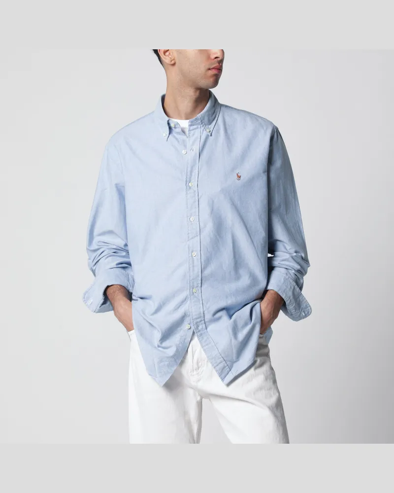 Ralph Lauren Hellblaues Oxford-Hemd Custom Fit Light