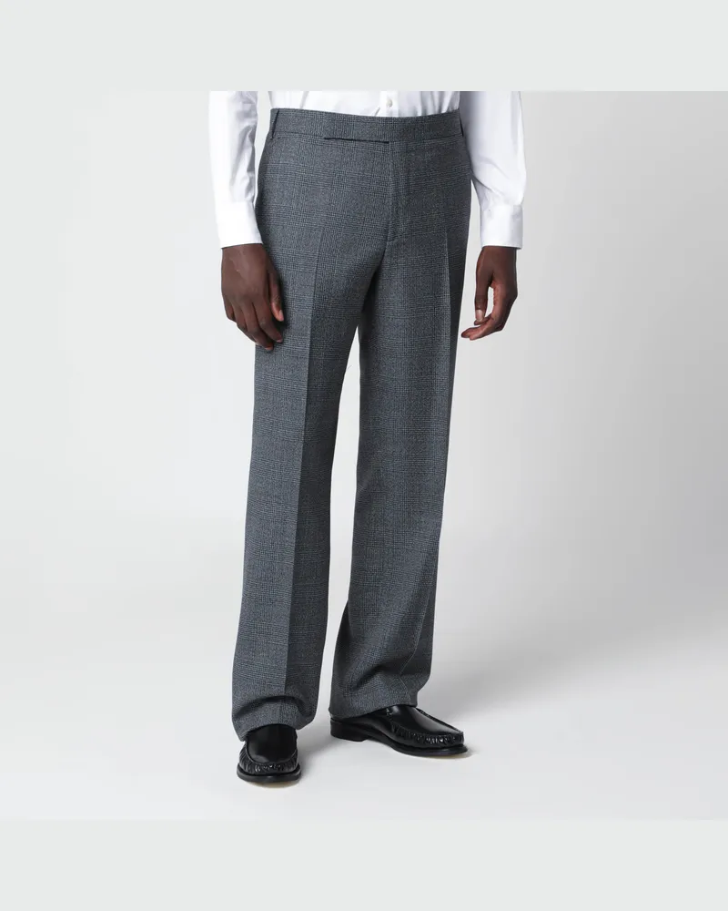 LARDINI Graue Hose mit Prince-of-Wales-Karomuster Grey