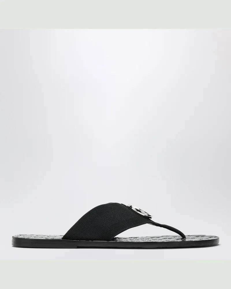 Gucci Riviera Flip-Flops Aus Leder Mit GG-Logo 
