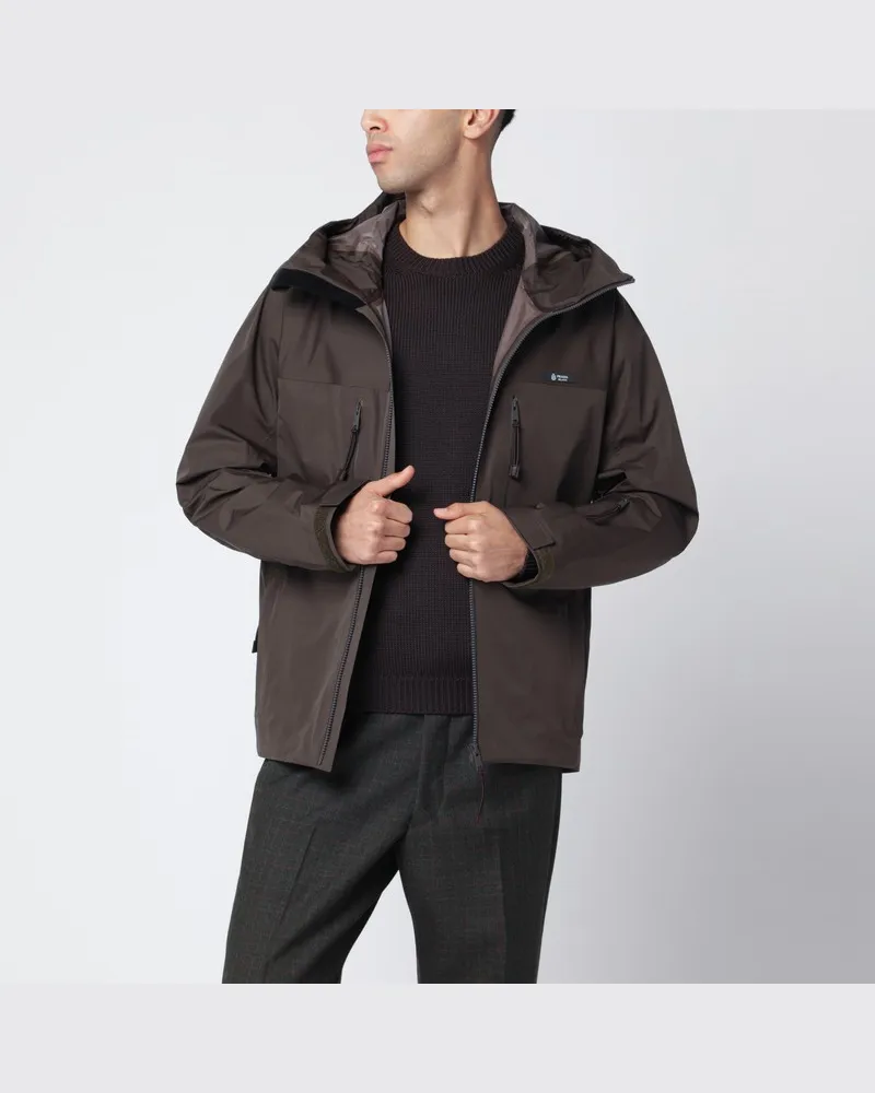 Prada Grün camouflierte Kapuzenjacke Grün