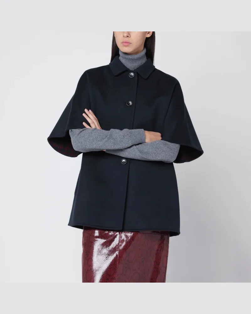 Gucci Wendbarer blauer Mantel mit GG-Muster Blau