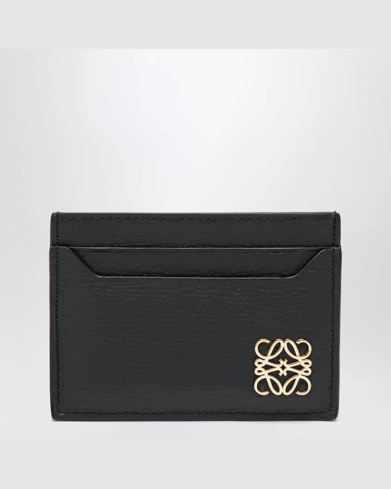 Loewe Schwarzes Anagram Kartenetui aus Leder Black