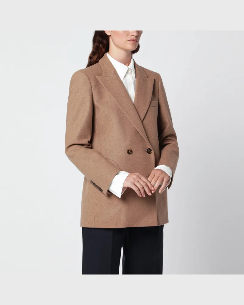 Blazé Milano Everyday Blazer aus camelbrauner Schurwolle Beige