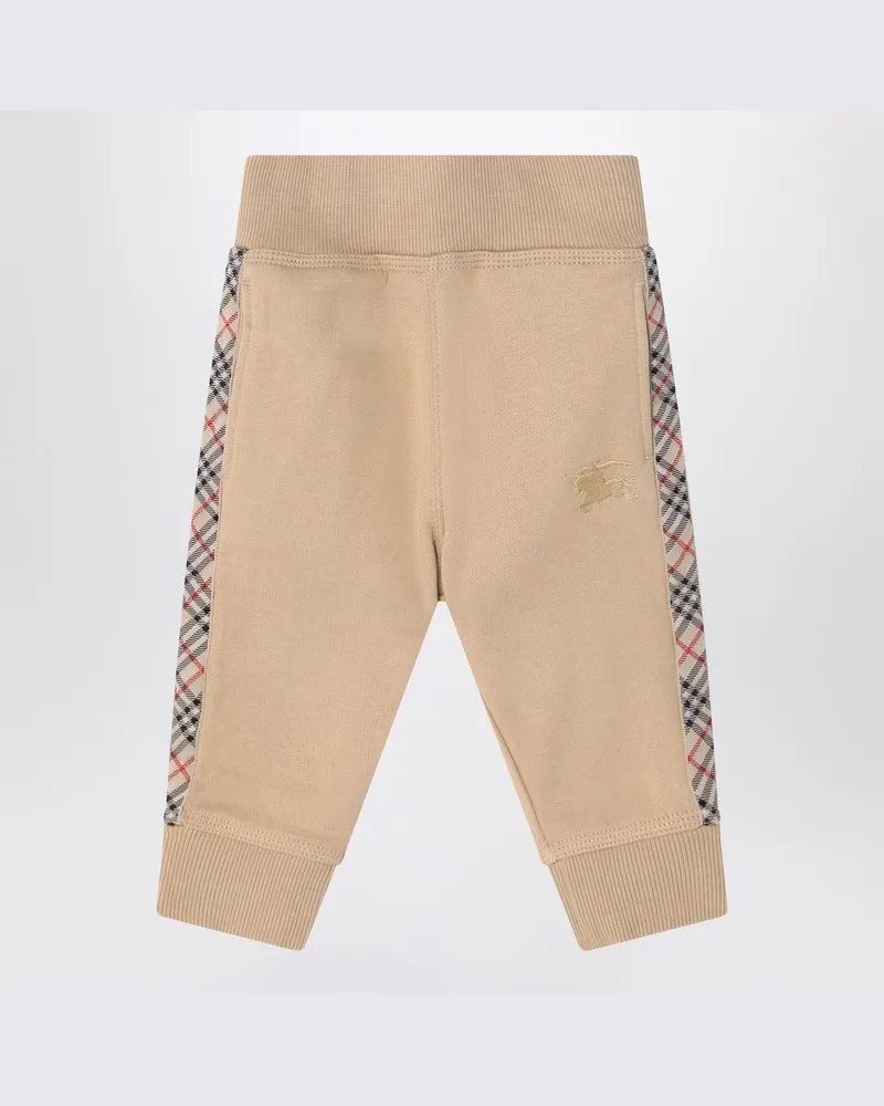 Burberry Beige Baumwoll-Schwamm-Effekt-Hosen Beige
