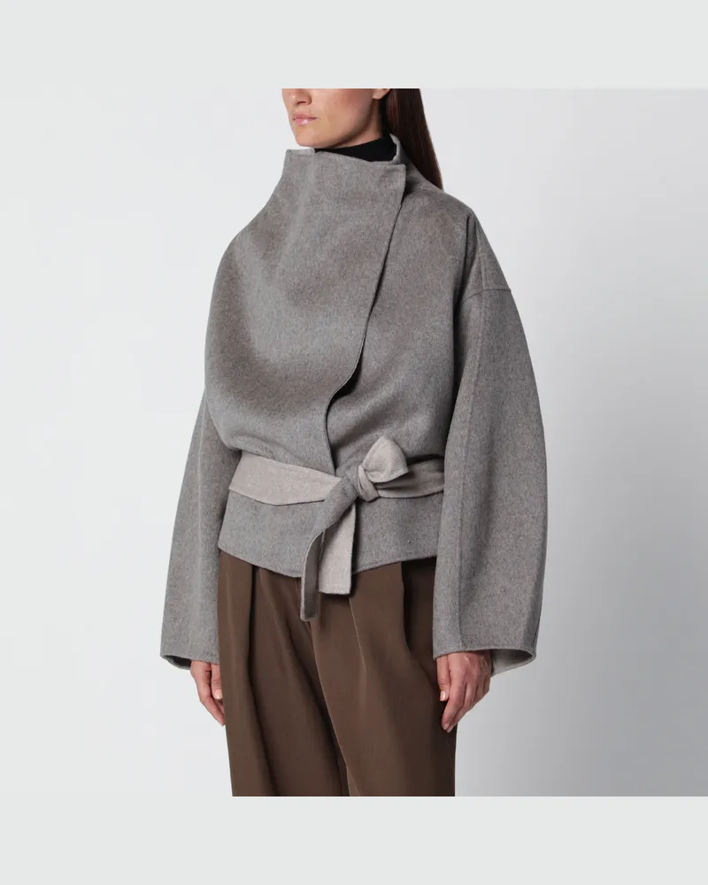 FRANKIE Shop Onelle beiger Kurzmantel aus Wollmischung Beige