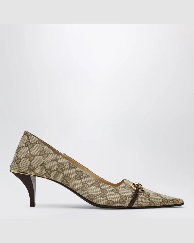 Gucci Damen-Pumps Vittoria aus Leder in Vintage Sand Beige
