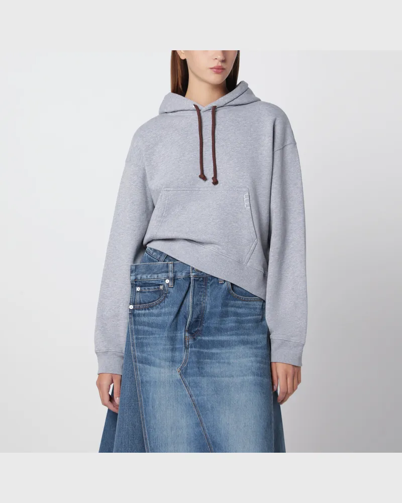 J.W.Anderson Grauer melierter Baumwollhoodie Grey