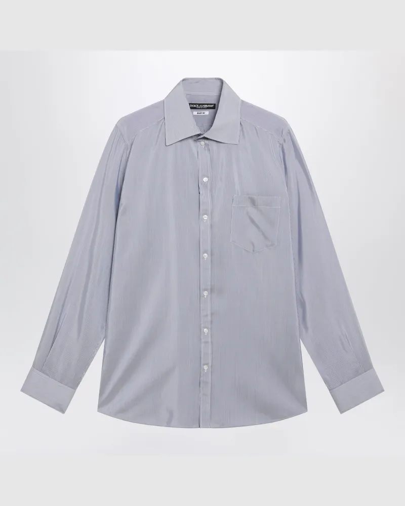 Dolce & Gabbana Gestreiftes Hemd aus Seide Multicolor