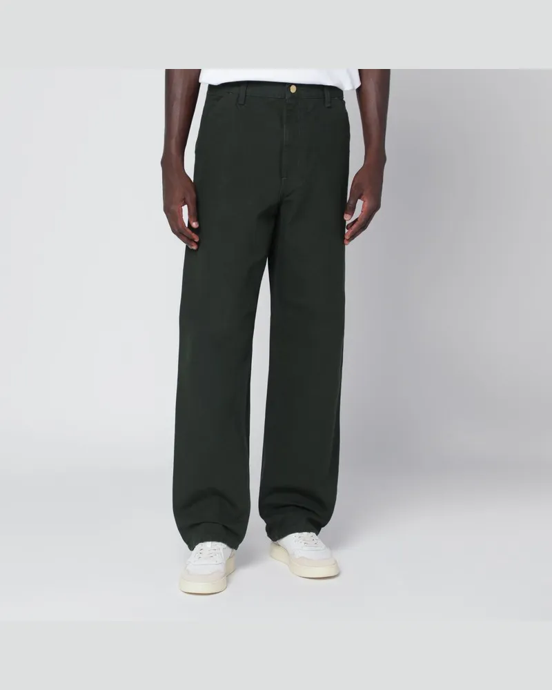 Carhartt WIP Single Knee Pant Olive aus Bio-Baumwoll-Canvas Grün