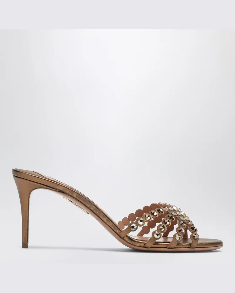 Aquazzura Sandalen Tequila 75mm Metallisch