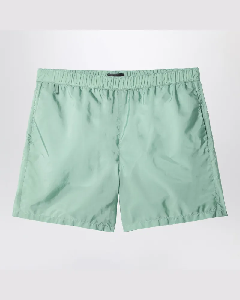 Prada Aquamarinfarbene Re-Nylon Badehose Green