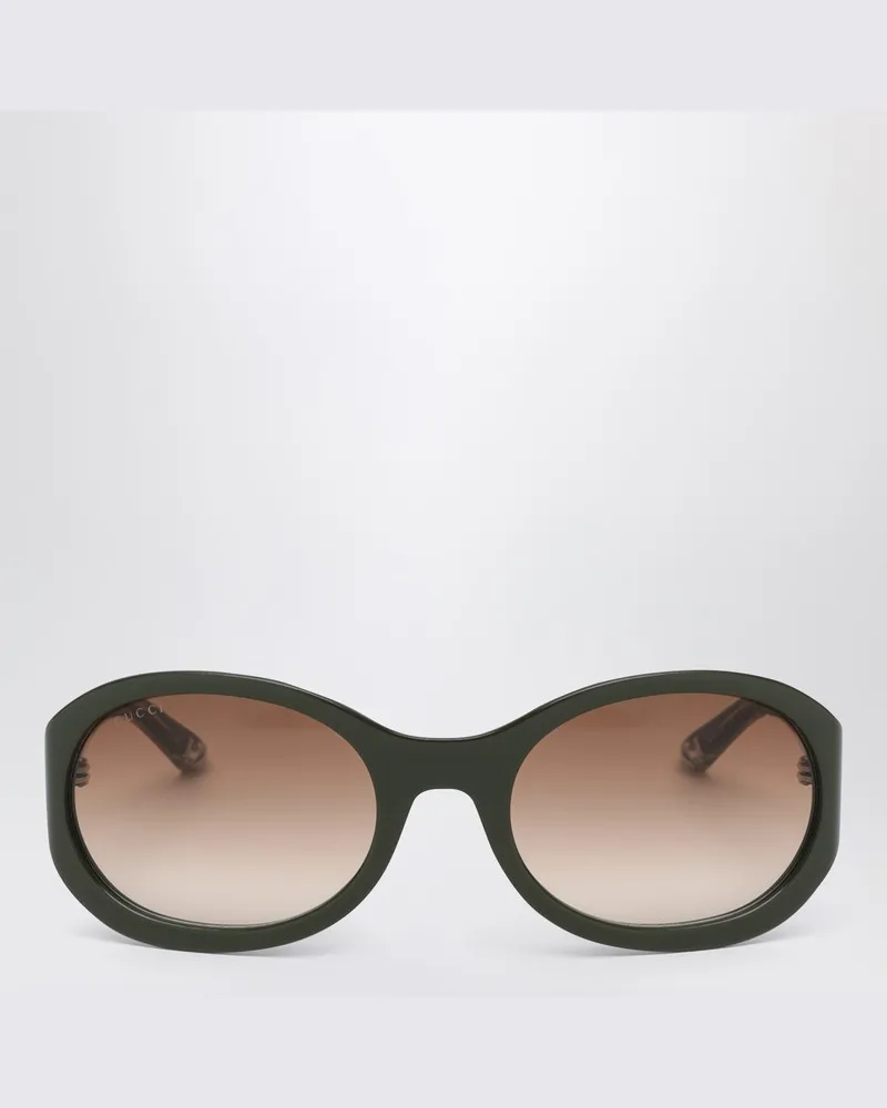 Gucci Grüne runde Sonnenbrillen Grün