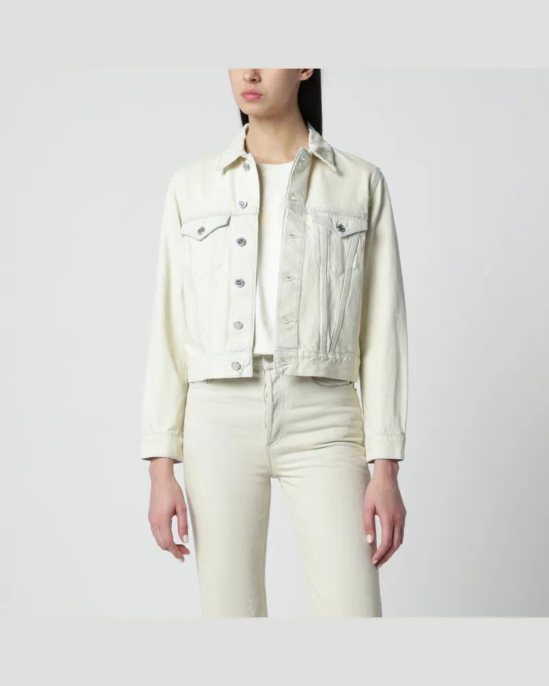 A.P.C. Weiße Jeansjacke Beige