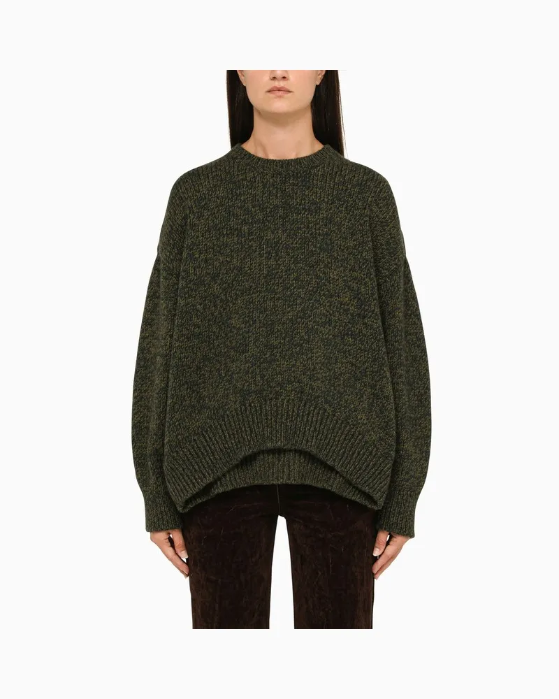 Loewe Wandelbarer Pullover mit Rundhalsausschnitt khaki Grün