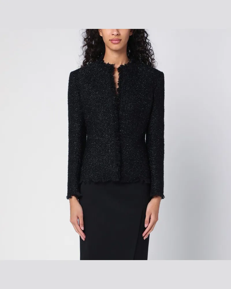 Givenchy Schwarze Jacke aus Tweed und Lurex Schwarz