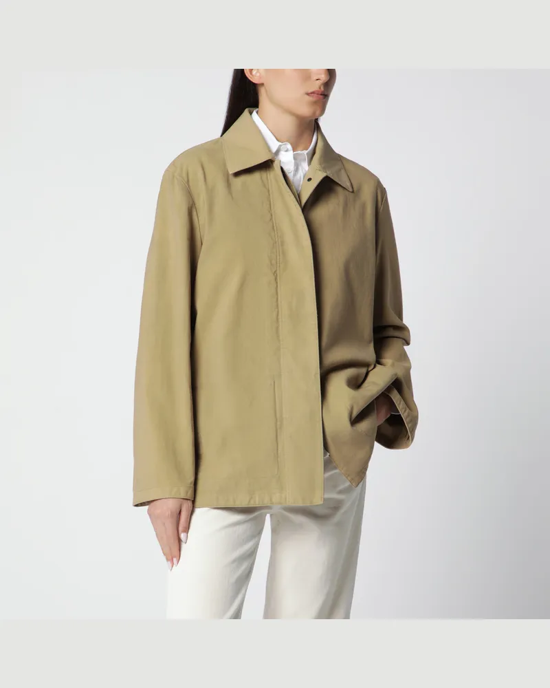The Row Baeza Jacke aus Baumwolle in Sandy Buff Beige Beige