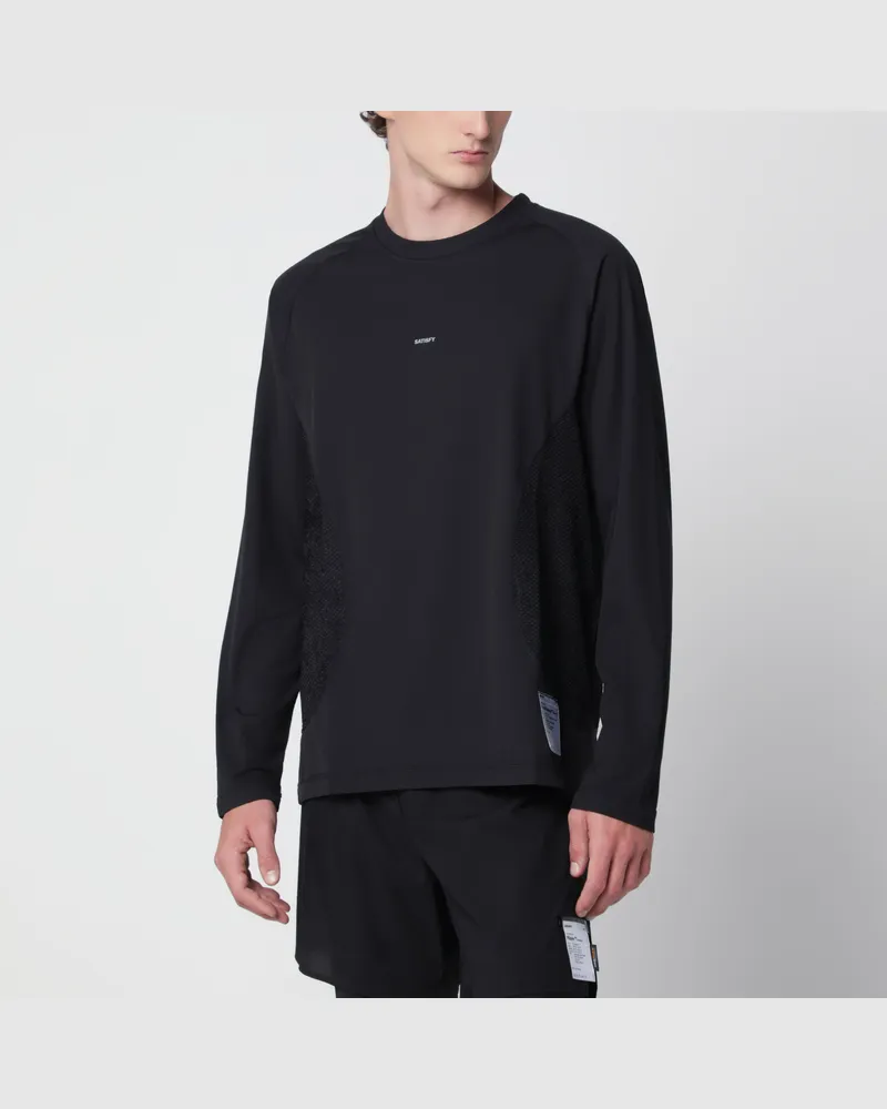 Satisfy Black FuzzFleece Octa long-sleeve T-shirt Black