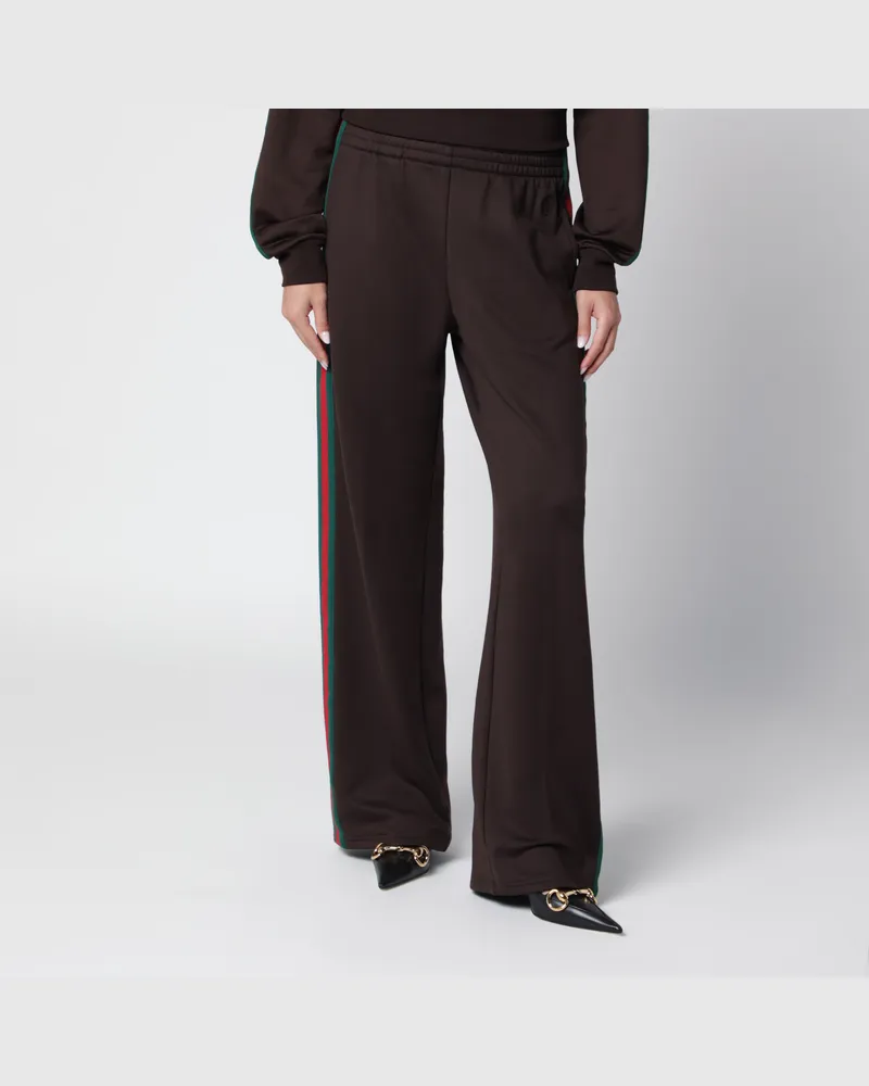 Gucci Freizeithose aus Baumwolljersey in der Farbe Dunkelbraun Brown
