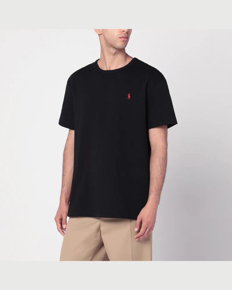 Ralph Lauren Schwarzes Baumwoll-T-Shirt Classic-Fit Black