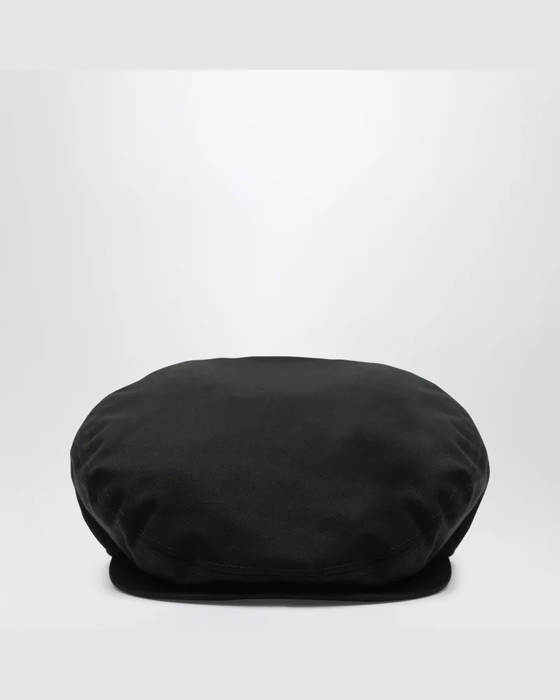 Dolce & Gabbana Schiebermütze aus Baumwollgabardine in Schwarz Black
