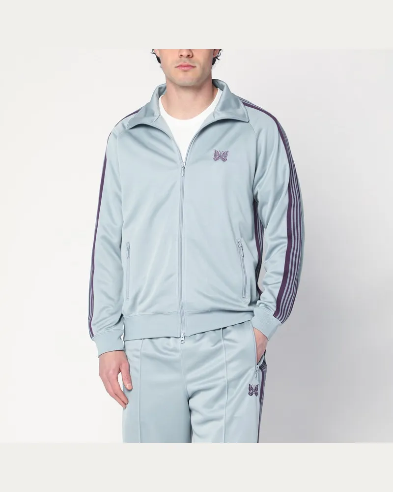 NEEDLES Graue blau/lila Zip-Pullover Hellblau