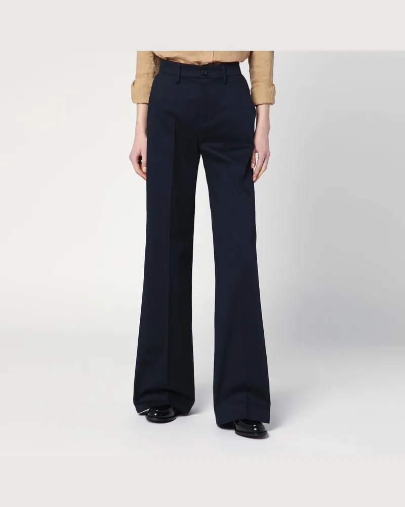 Department 5 Marineblaue weite Hose Misa aus Baumwolle Blau