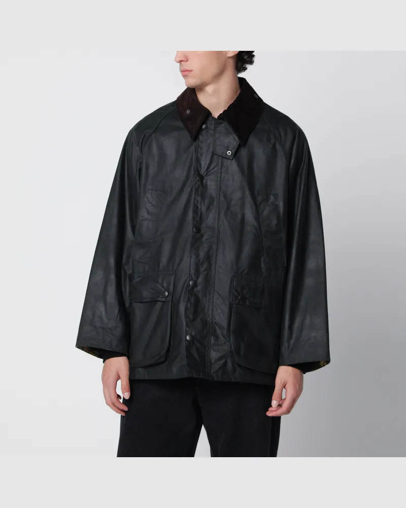 Barbour Salbeigrüne OS Bedale Jacke aus gewachster Baumwolle Green