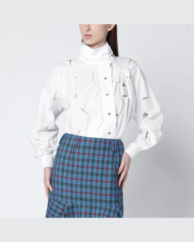 Vivienne Westwood Weiße Halston-Bluse mit Cut-out-Details White