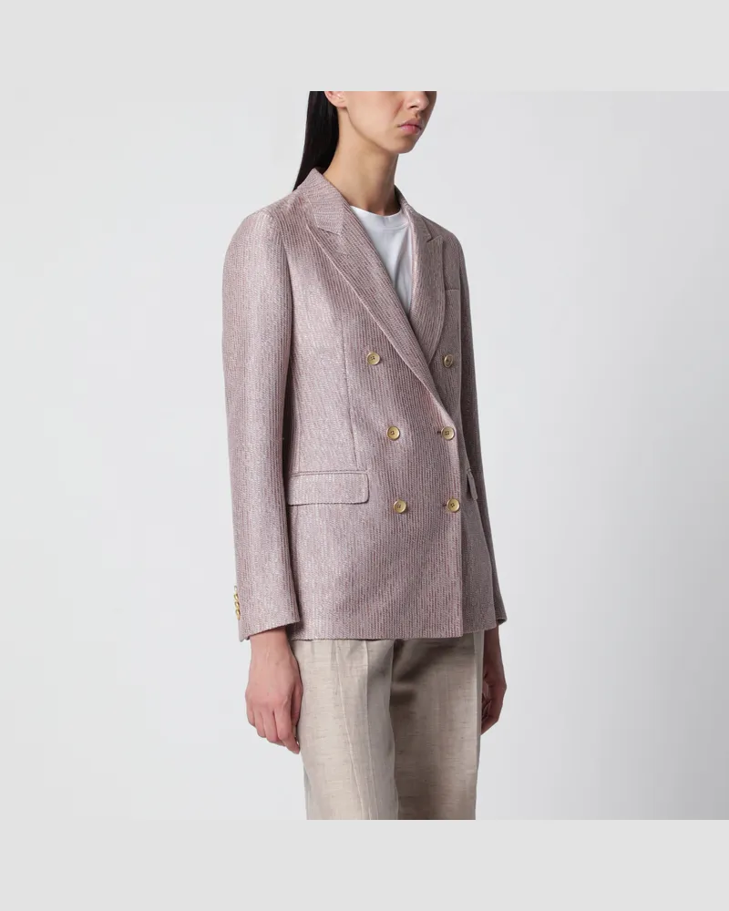 Tagliatore Rosa zweireihige Baumwolljacke Pink