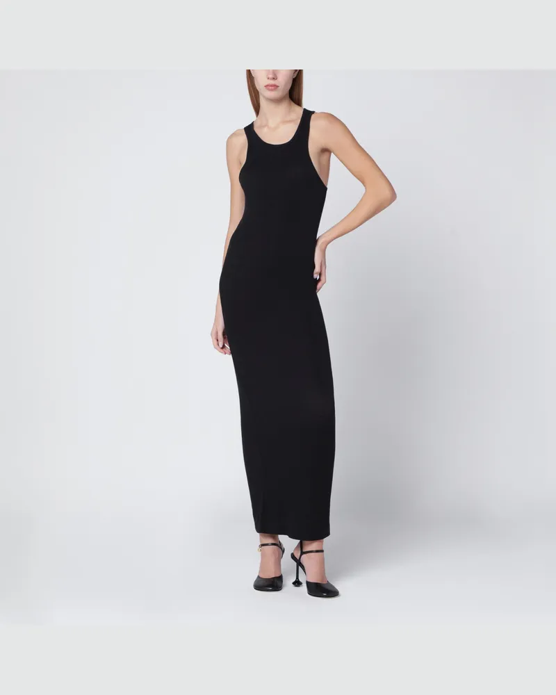 Entire Studios Schwarzes ärmelloses Kleid aus Baumwollmischung Black