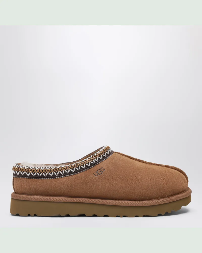 UGG Kastanienbrauner Hausschuh Tasman aus Leder Beige