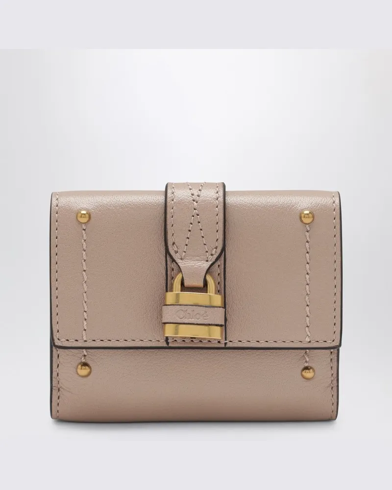 Chloé Mini-Paddington-Trifold-Portemonnaie aus rosa Leder Rosa