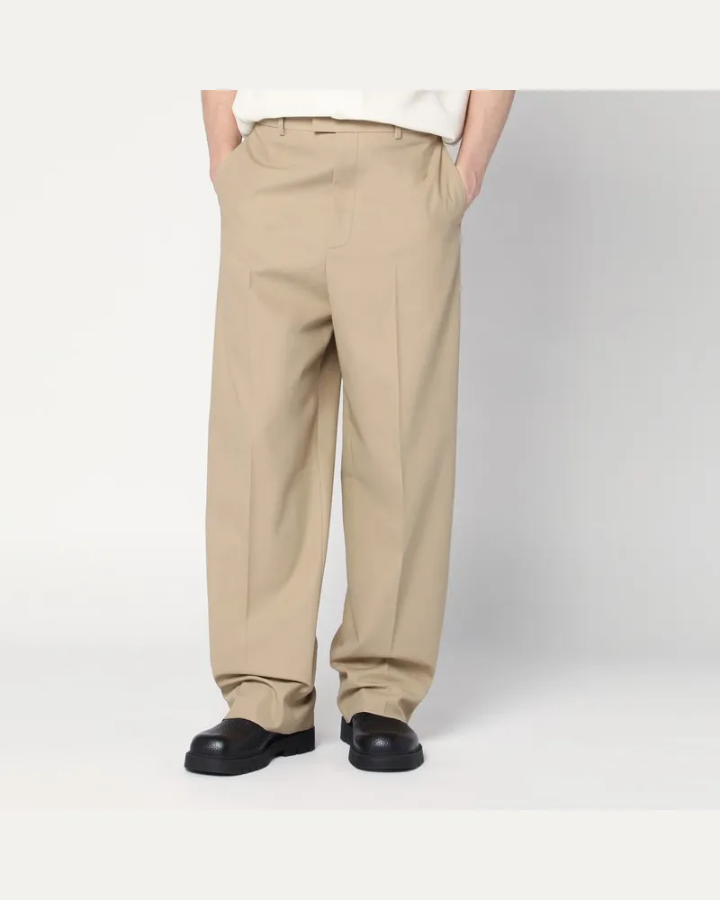 Bottega Veneta Gerade geschnittene Hose in Beige Beige