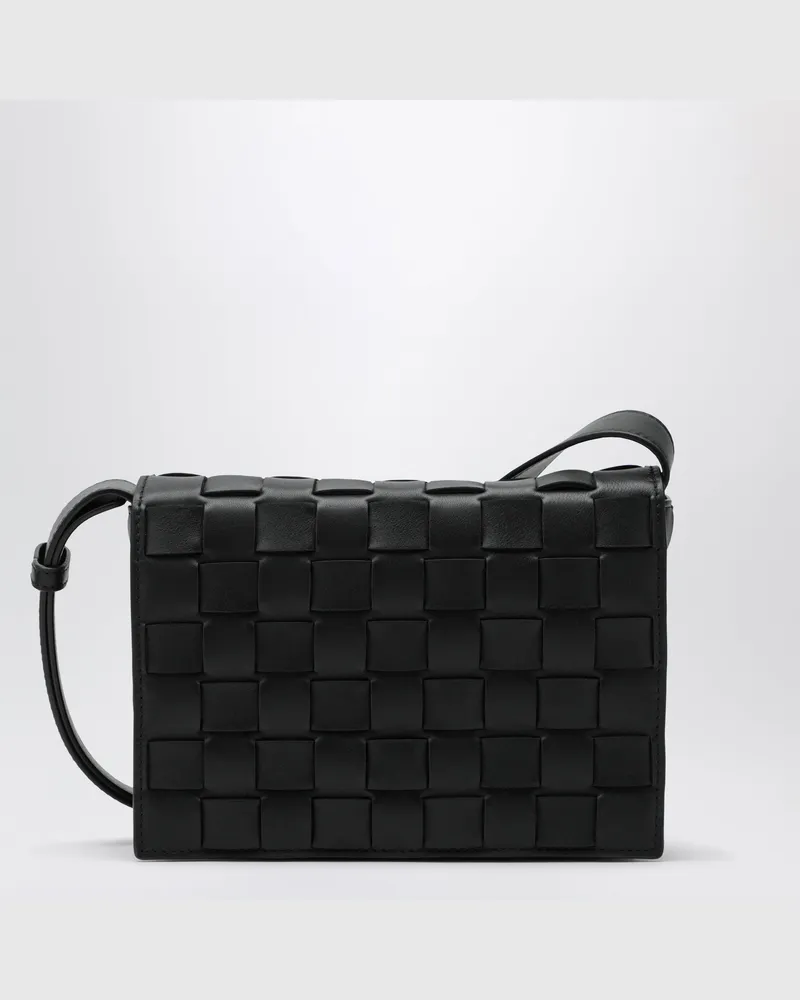 Bottega Veneta Orto Messenger-Tasche aus Kalbsleder in Schwarz Black