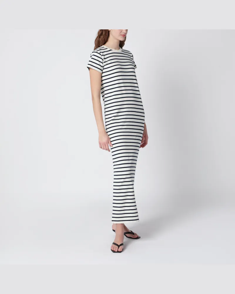 Anine Bing Wynne Gestreiftes Maxikleid Aus Baumwolle Blue