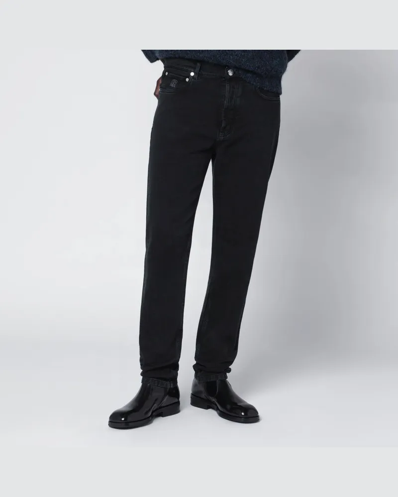 Brunello Cucinelli Schwarze Jeans Regular Fit Schwarz