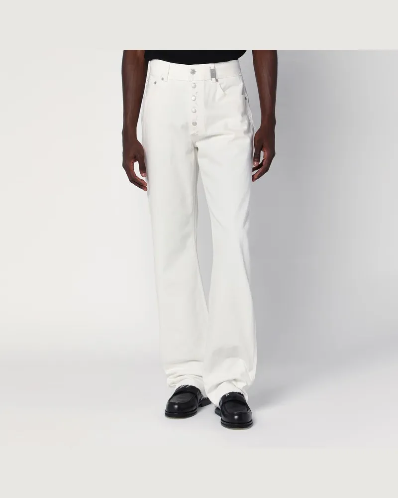 Alexander McQueen Weiße Jeanshose aus Denim Weiß