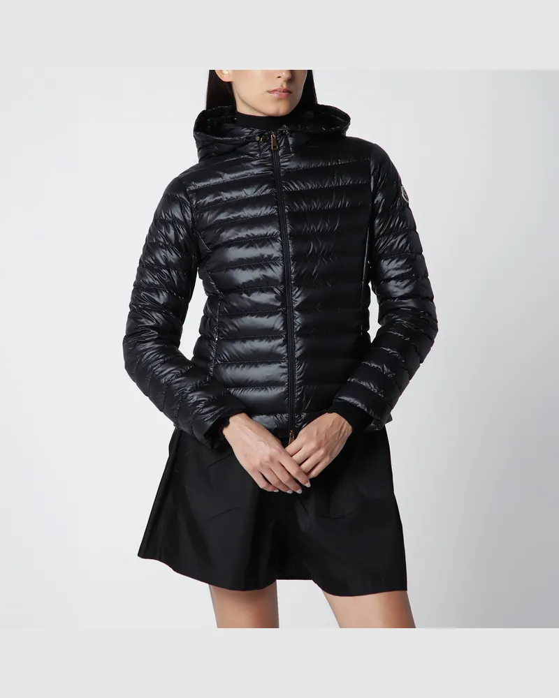 Moncler Igelhood-Daunenjacke Longue Saison in Schwarz Black