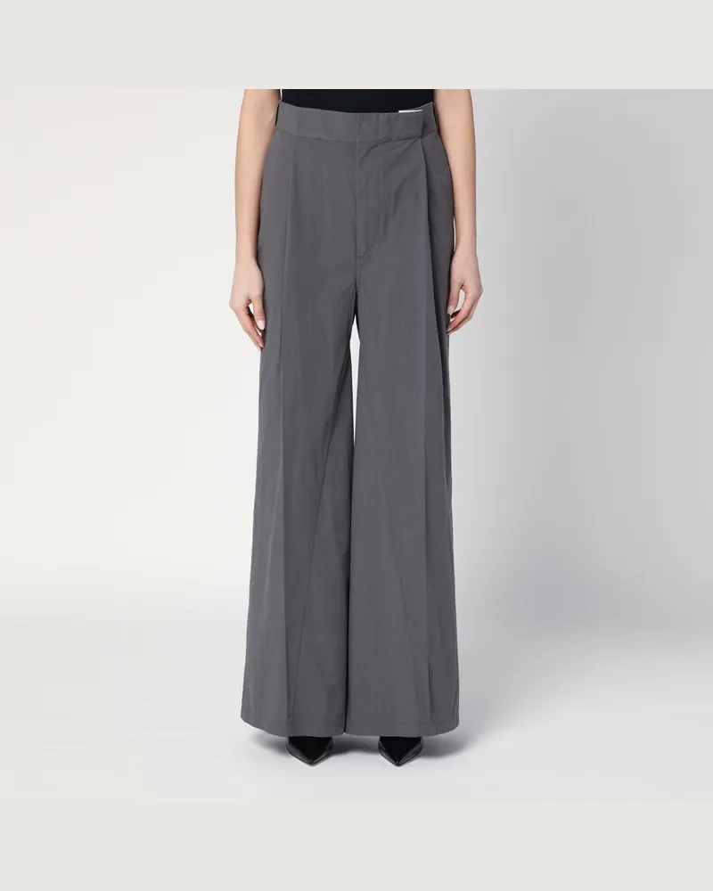 Maison Margiela Anthrazitgraue Bundfaltenhose Grau