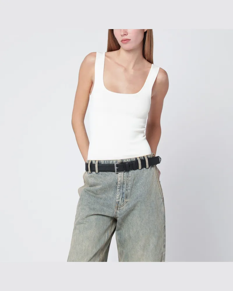 Entire Studios White viscose-blend top White