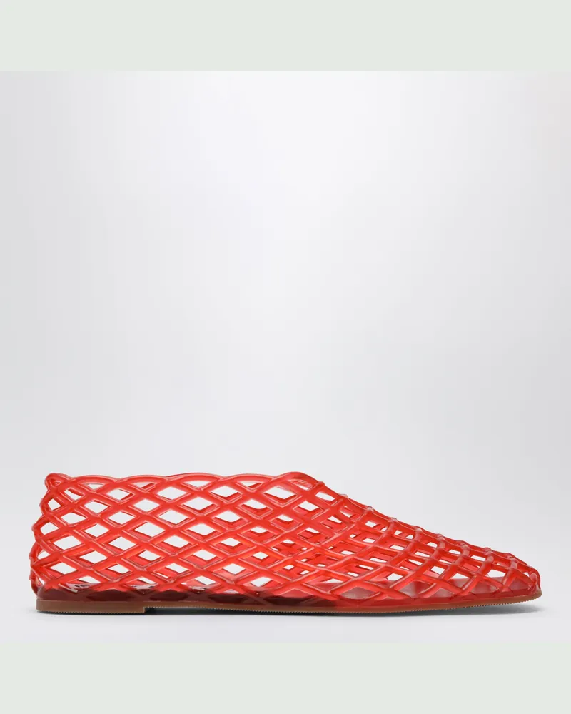 SENSO Rote Ballerinas aus Gummi-Mesh Red