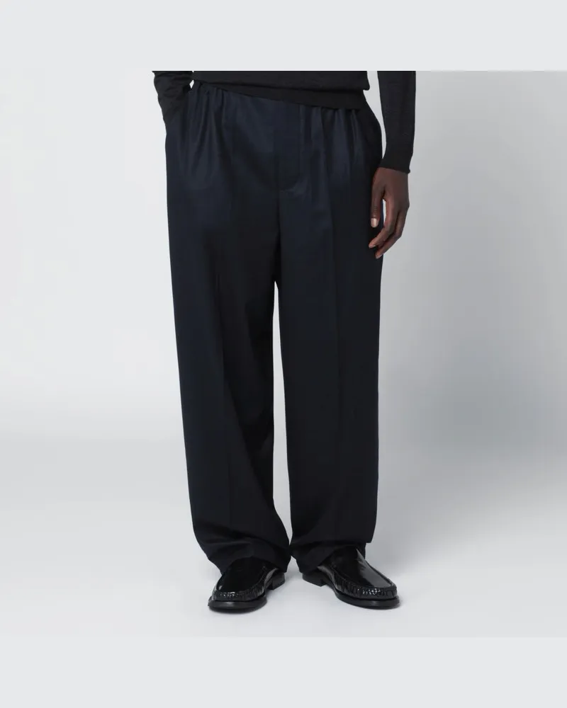 Jacquemus Marineblaue Wollhose Blau
